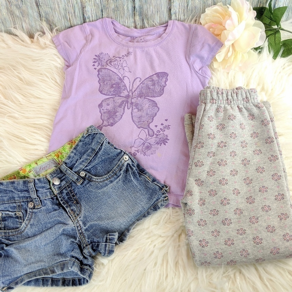 Arizona/ Levi's Top and Bottoms Bundle Kids Girls‎ 5